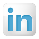 social linkedin box white